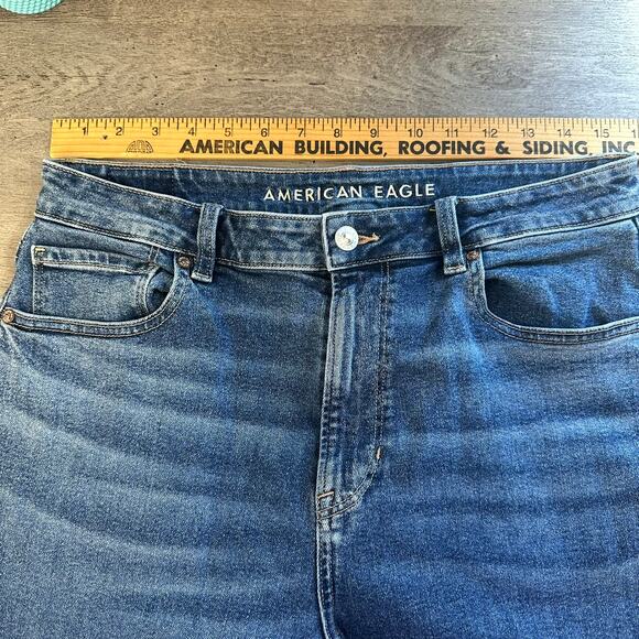 American Eagle Mom Jeans Blue Stretch 12 - Picture 10 of 14
